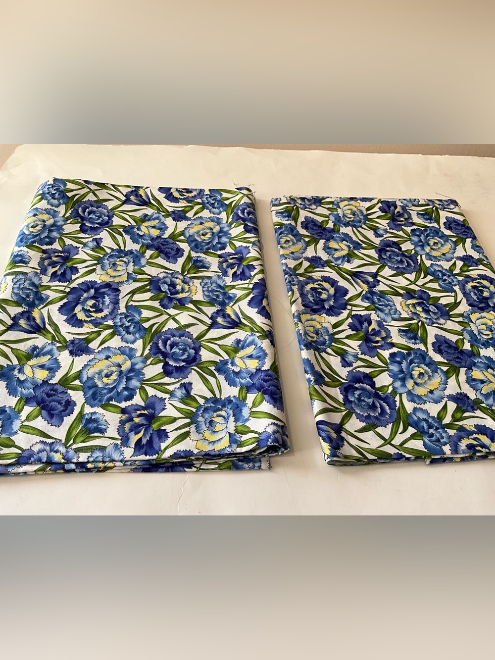 Quilting Sewing Fabric Hoffman Ca Blooming Beauties Floral Blue Cotton 2 yards